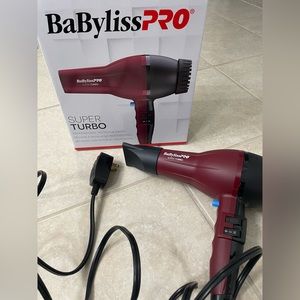BabyLiss Pro Turbo Hairdyrer- ONLY USED ONCE. Includes box and nozzle